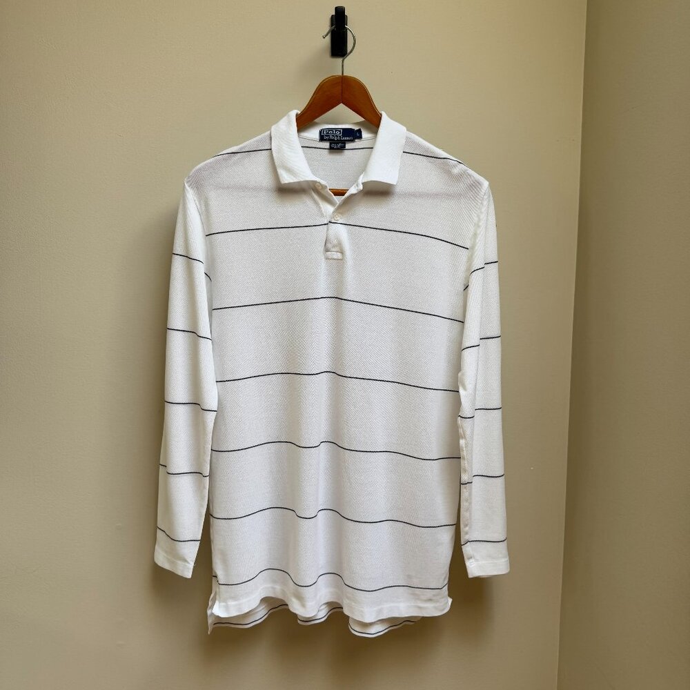 Polo Ralph Lauren Pima Cotton Stripe Long Sleeve Polo Shirt